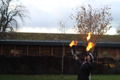 Fire-juggling